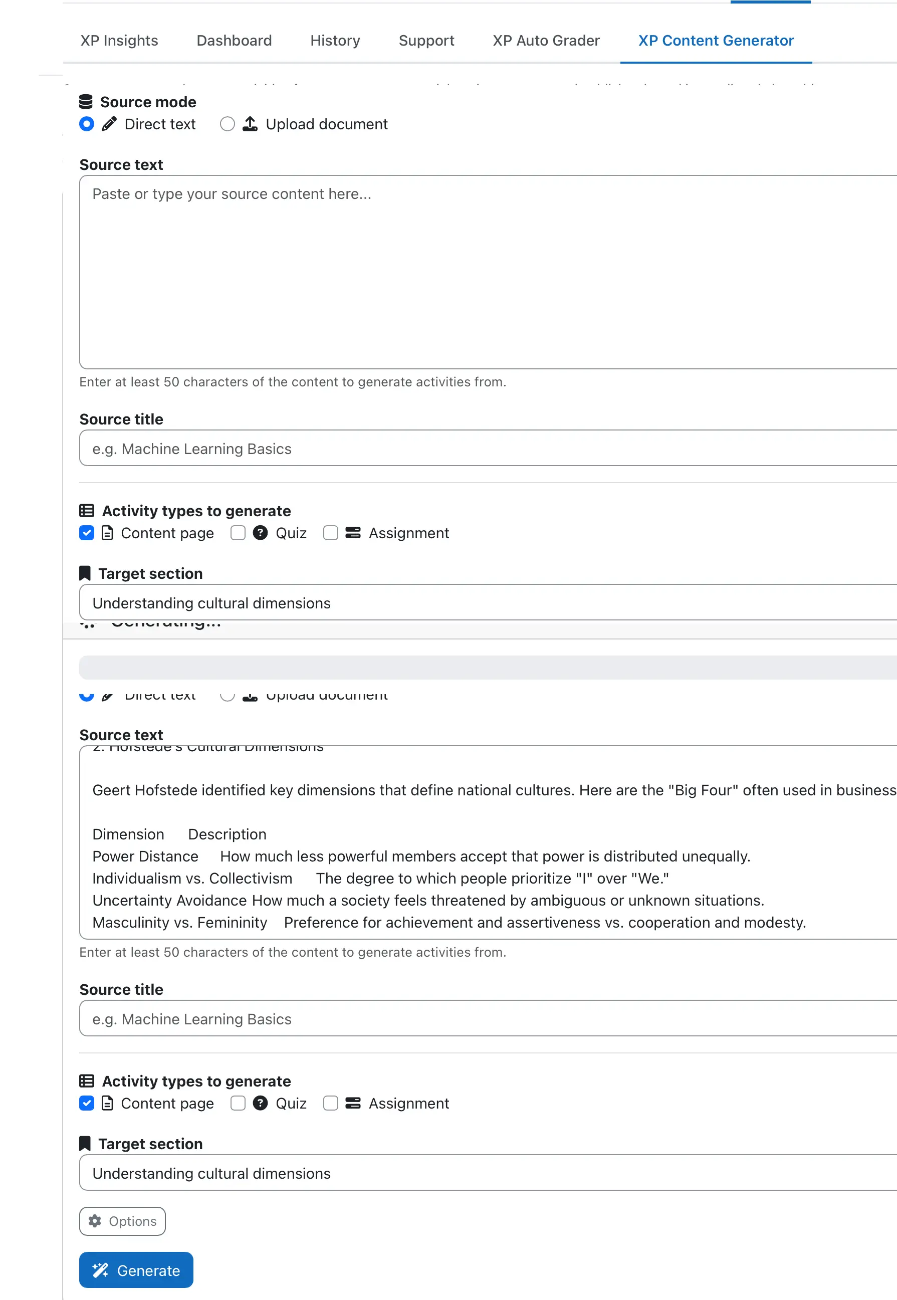 XP AI Content for Moodle LMS XP AI Content for Moodle LMS